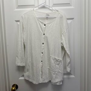 Kleen Women's White Button-Up Top
